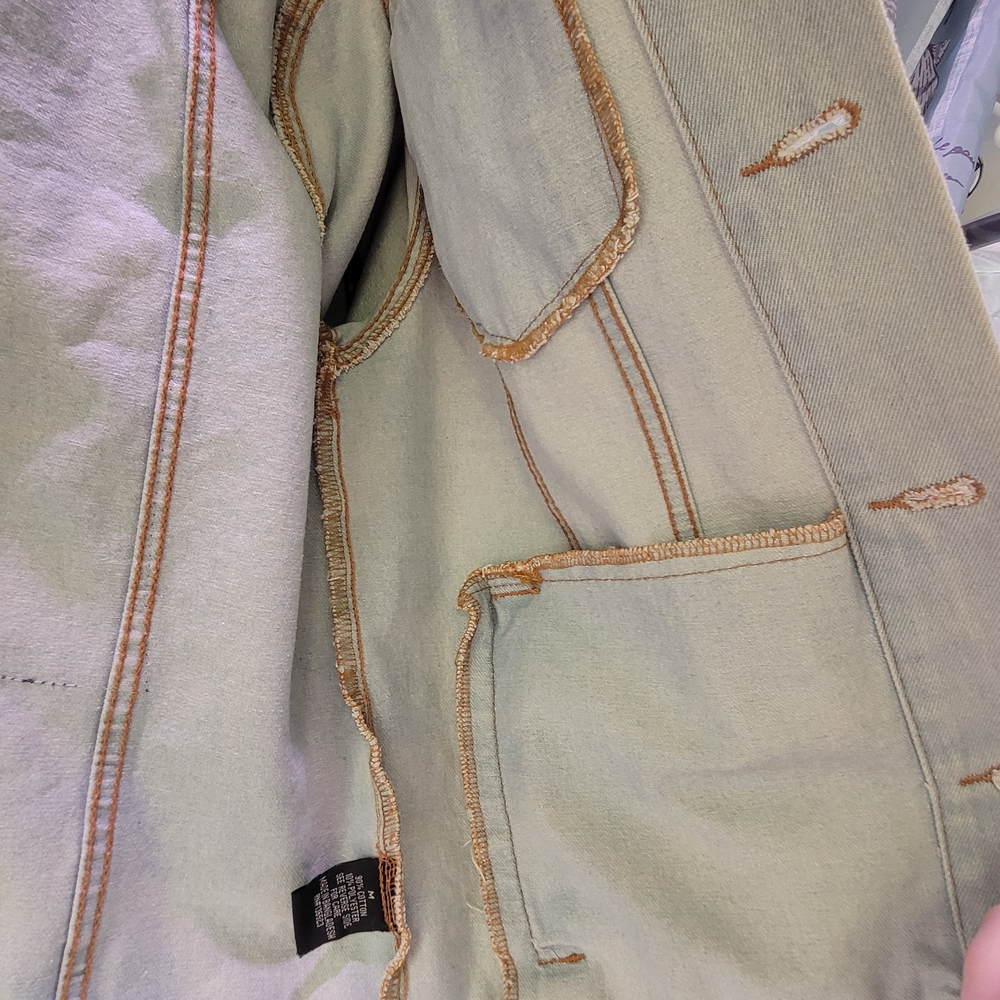 Trademark Brooklyn Cloth Smiley Face Denim Jacket Size M – Statue of Liberty - Picture 12 of 16